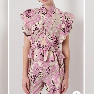 Derek Lam brynn ruffle wrap top